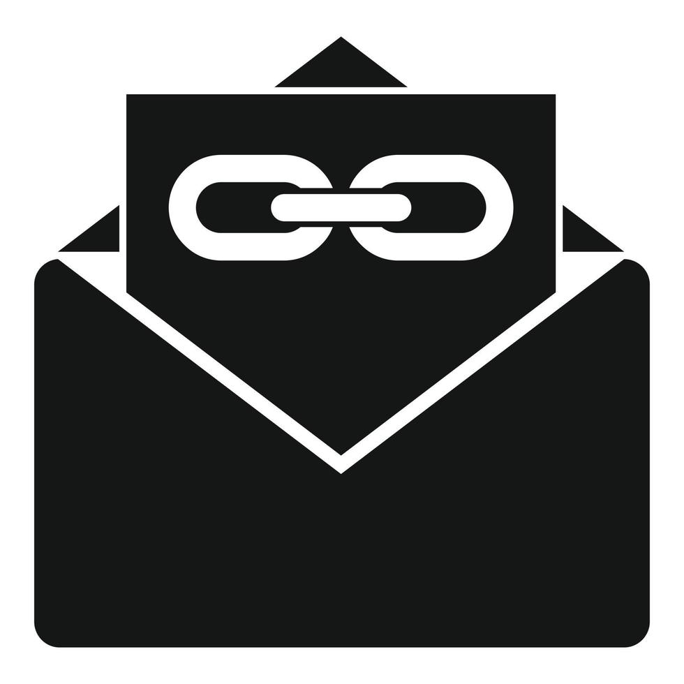 Mail links icon, simple style vector