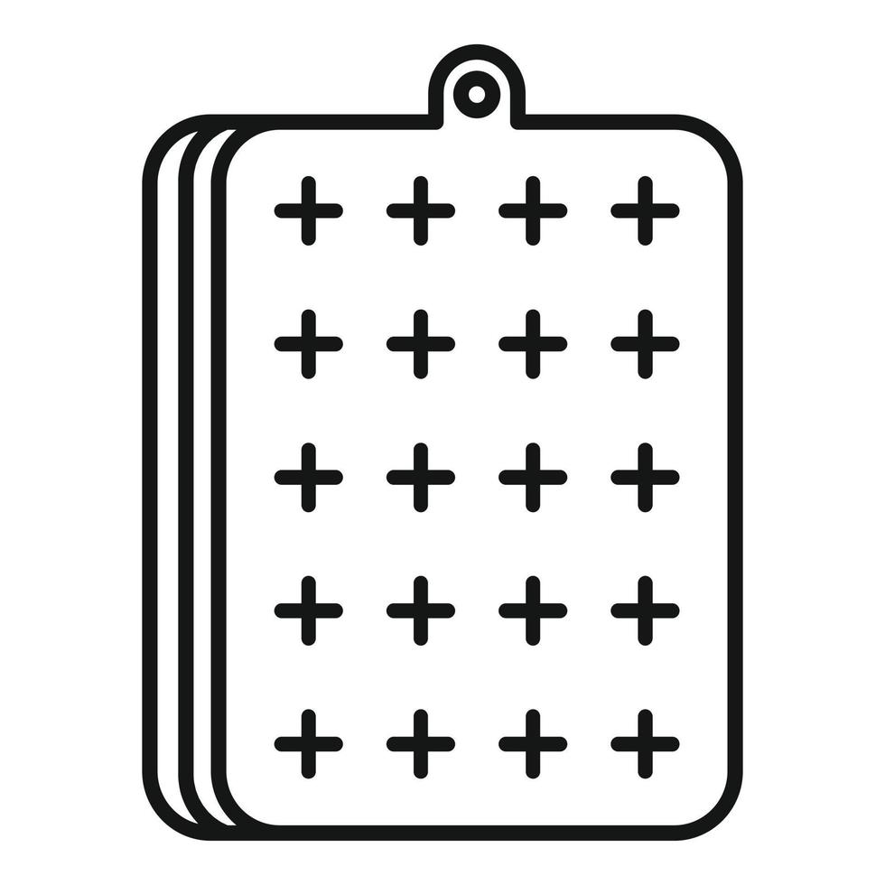 Bedding inflatable mattress icon, outline style vector