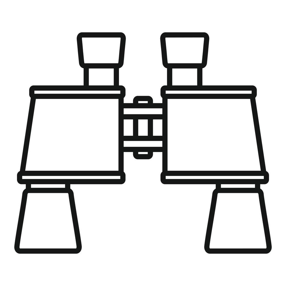 icono de binoculares escaladores industriales, estilo de esquema vector