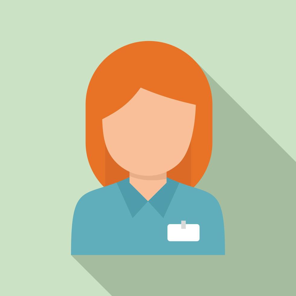 Sociology manager icon, flat style vector
