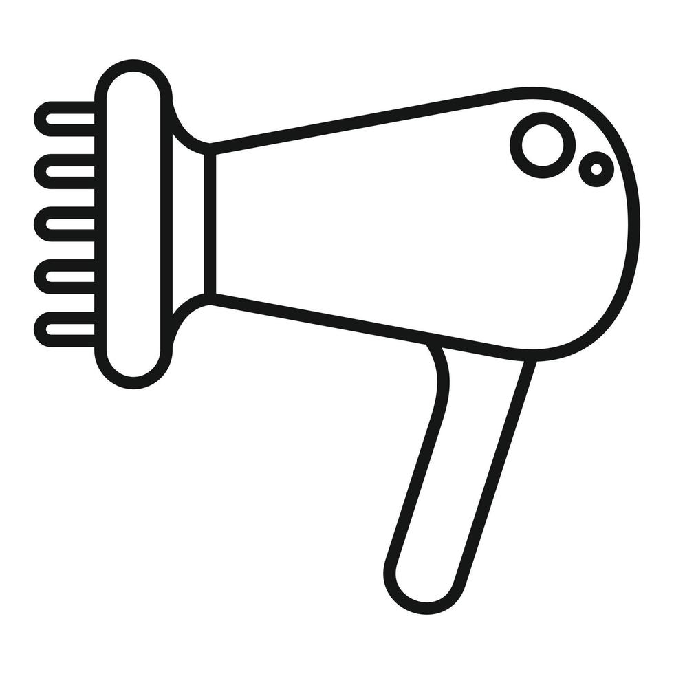 icono de secador de pelo, estilo de contorno vector