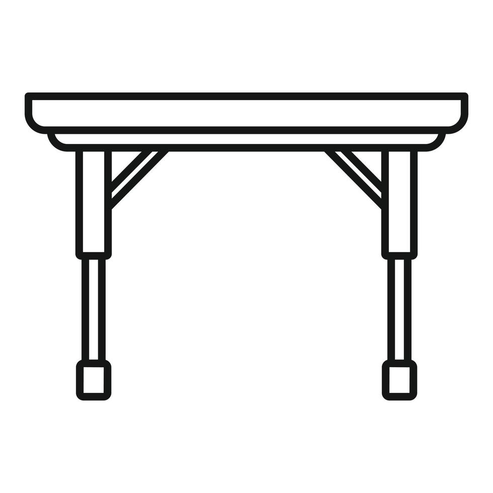 Folding modern table icon, outline style vector