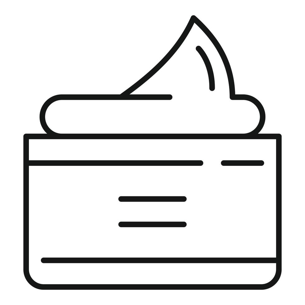 Cream jar icon, outline style vector