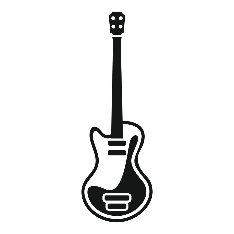 icono de guitarra musical, estilo simple vector