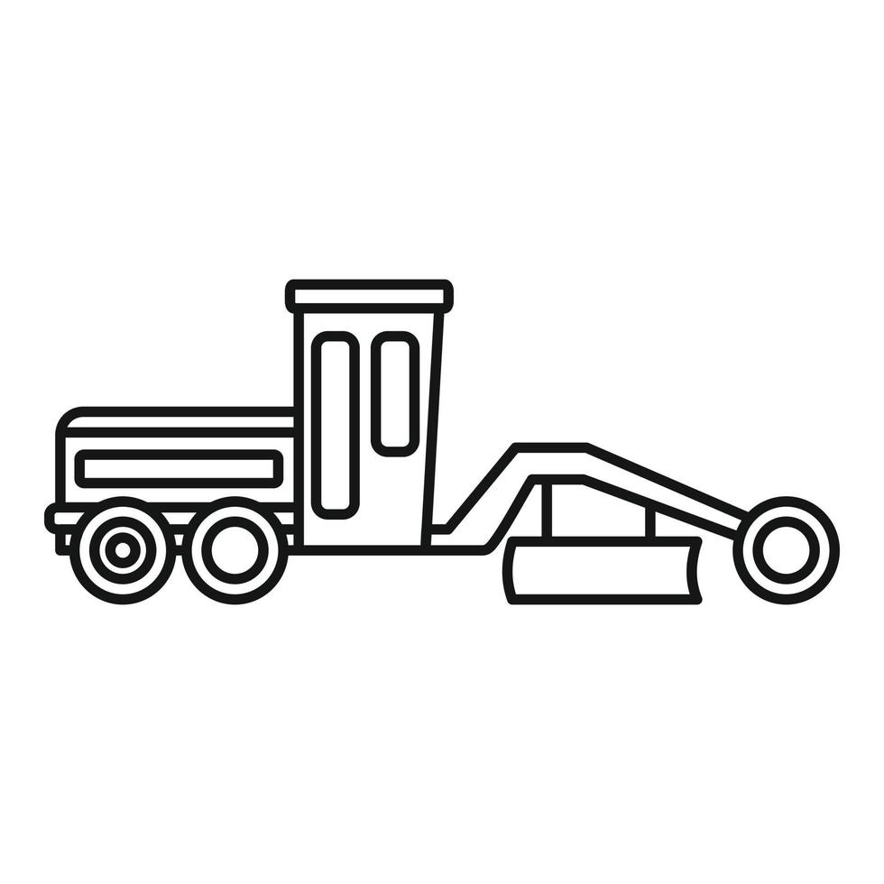 Grader machine machinery icon, outline style vector