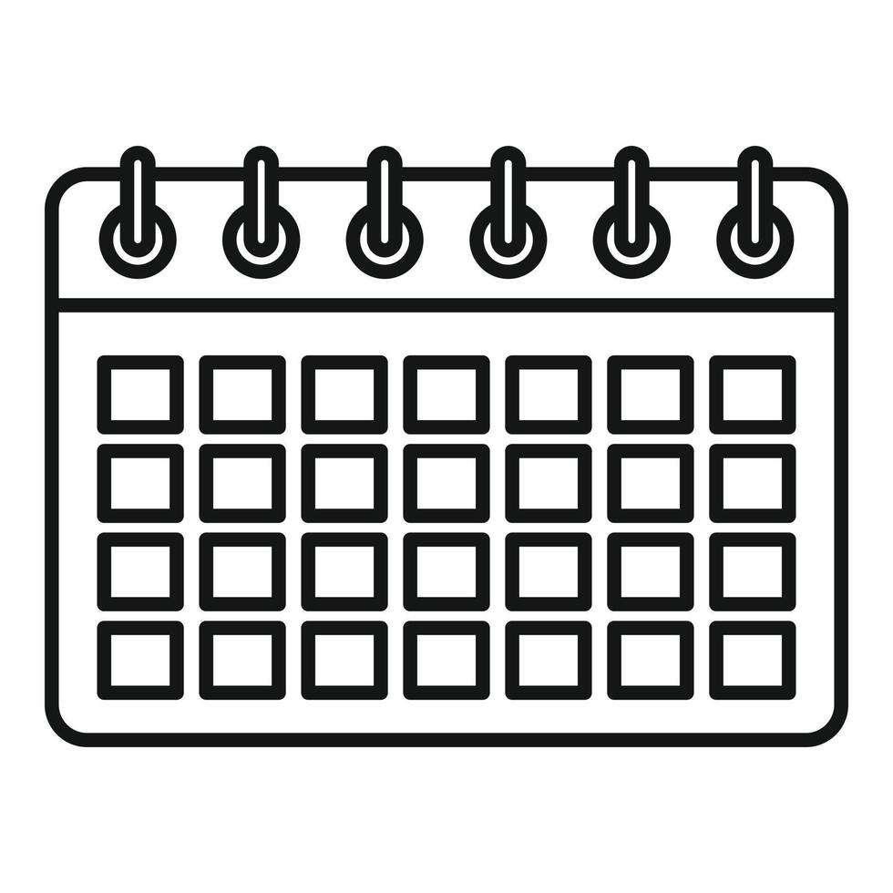 Product manager calendar icon, outline style vector