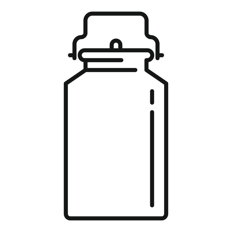 Milk farm pot icon, outline style vector