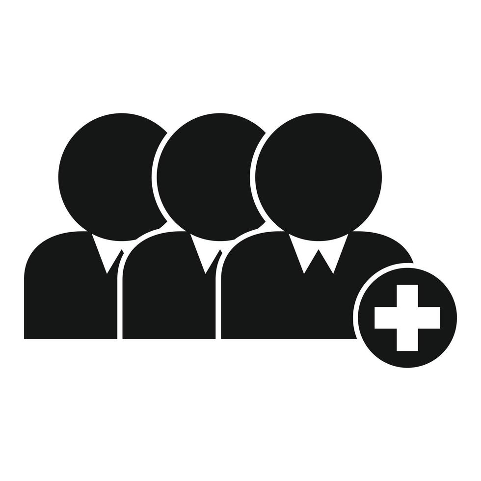 Add new worker icon, simple style vector