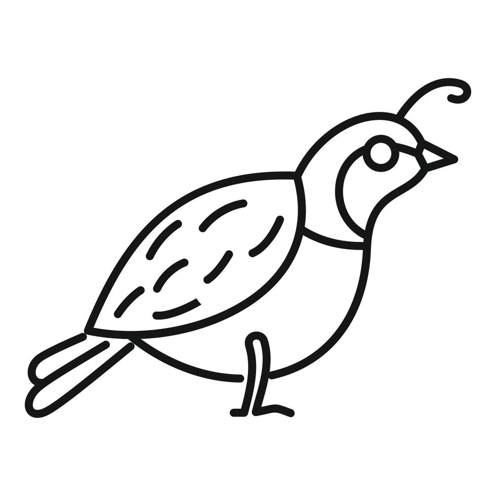 Quail farm icon, outline style vector