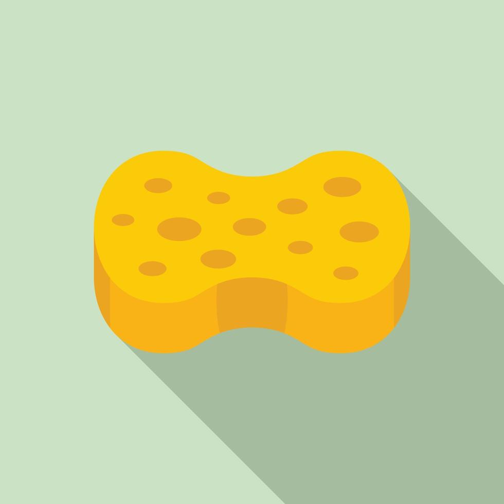 Cleaning sponge icon, flat style vector