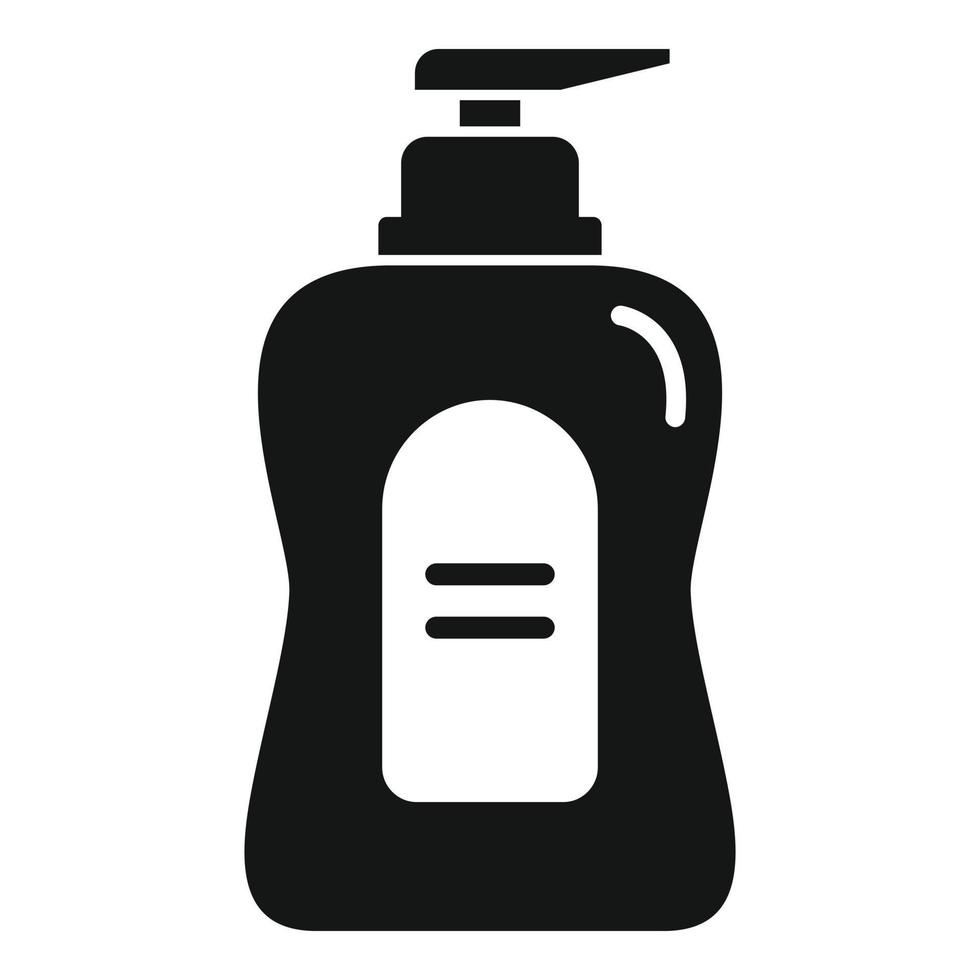 Cleaning dispenser soap icon, simple style vector