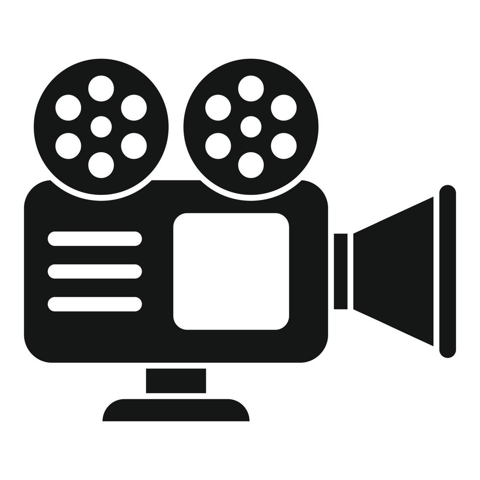 Cinema camera icon, simple style vector