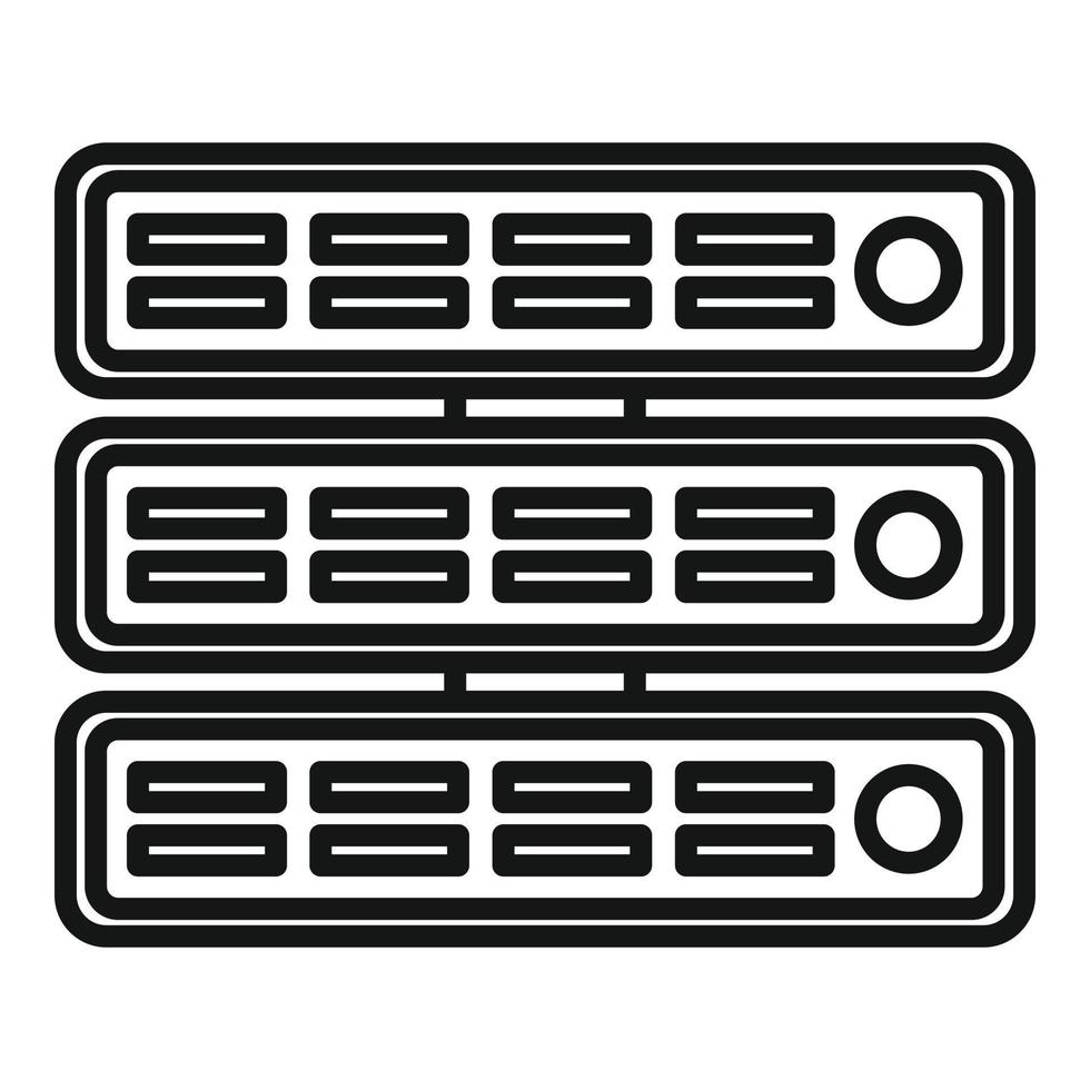 Test software server icon, outline style vector