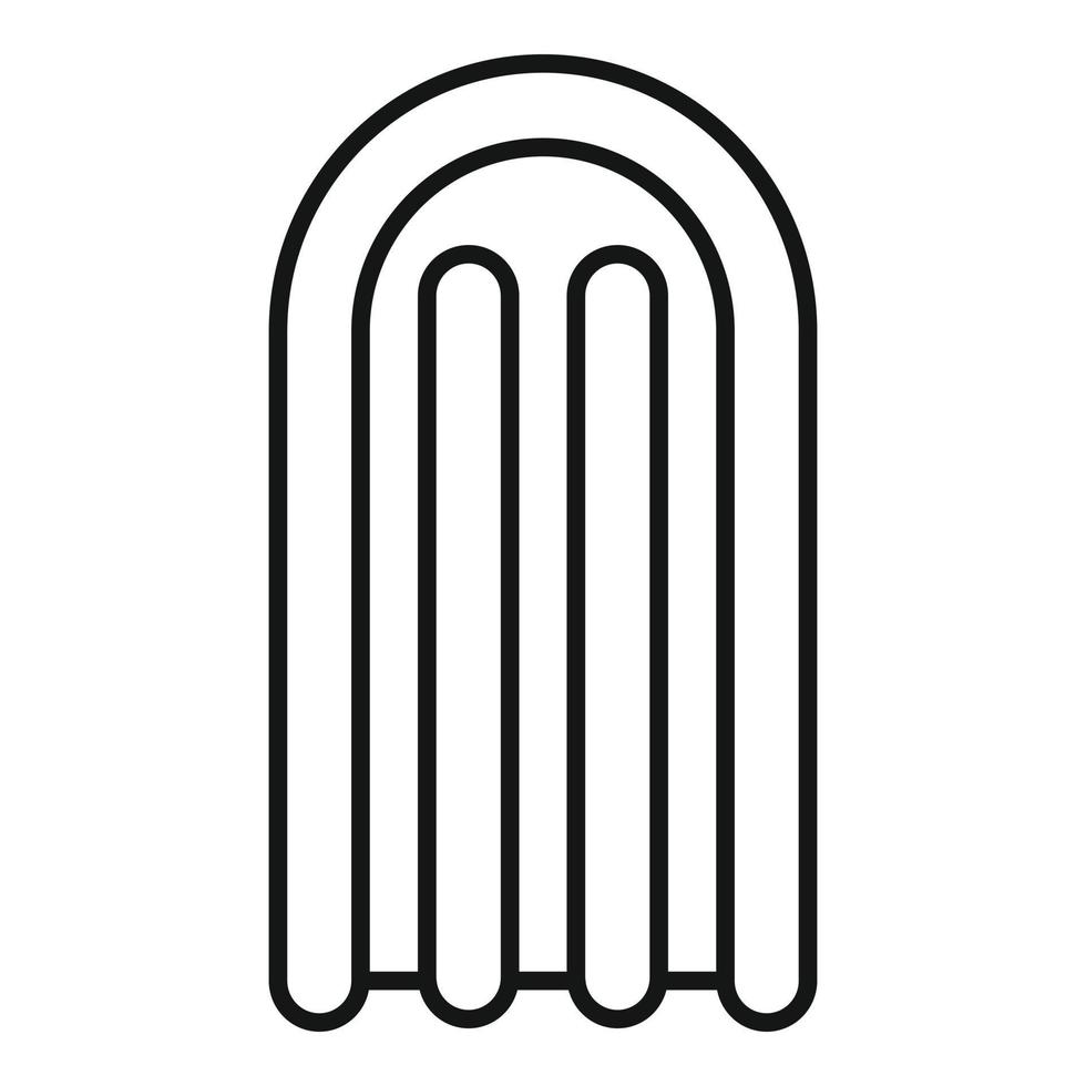 Float inflatable mattress icon, outline style vector