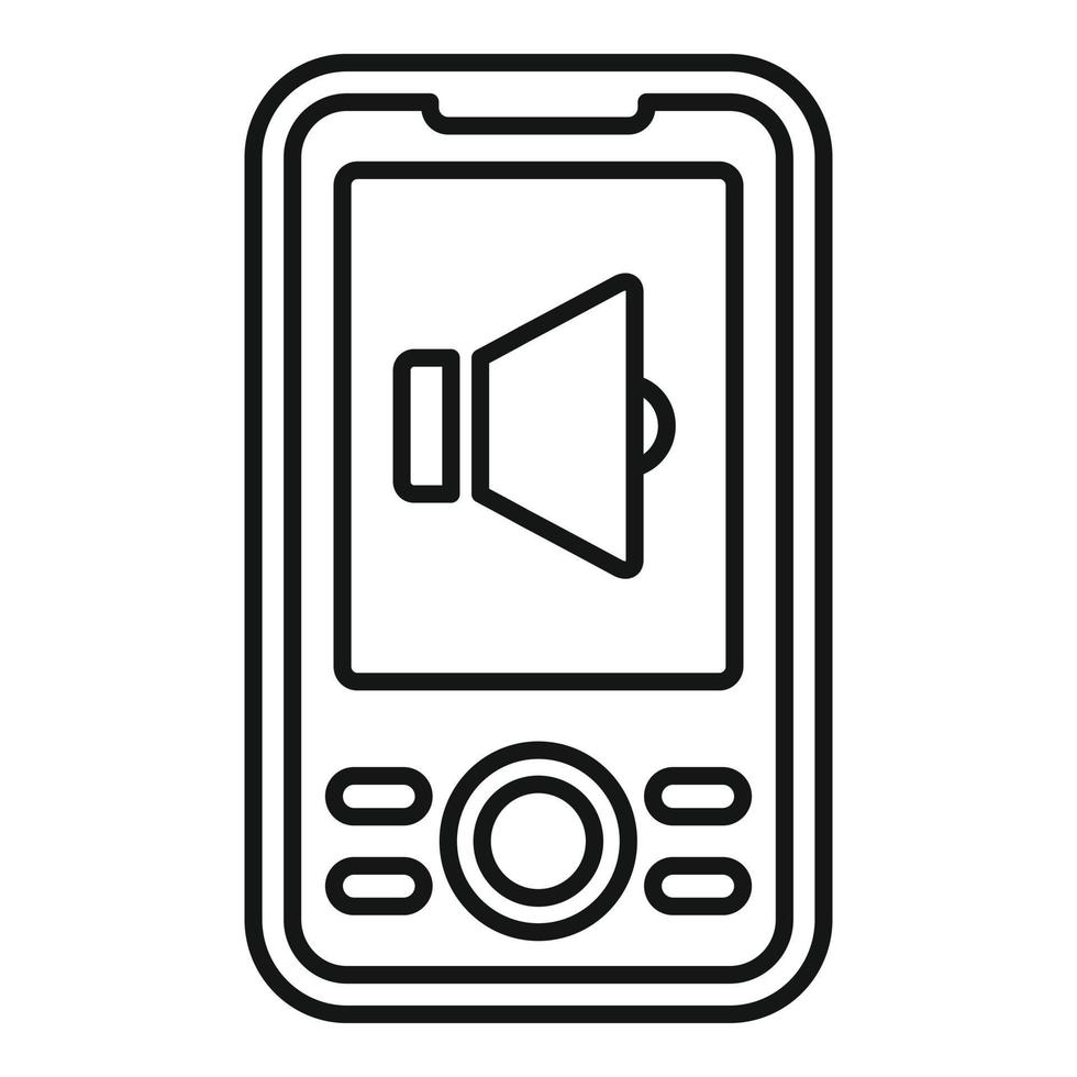 Music player icon, outline style vector