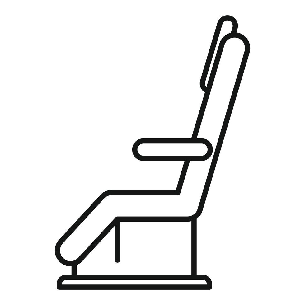icono de silla de manicura, estilo de esquema vector