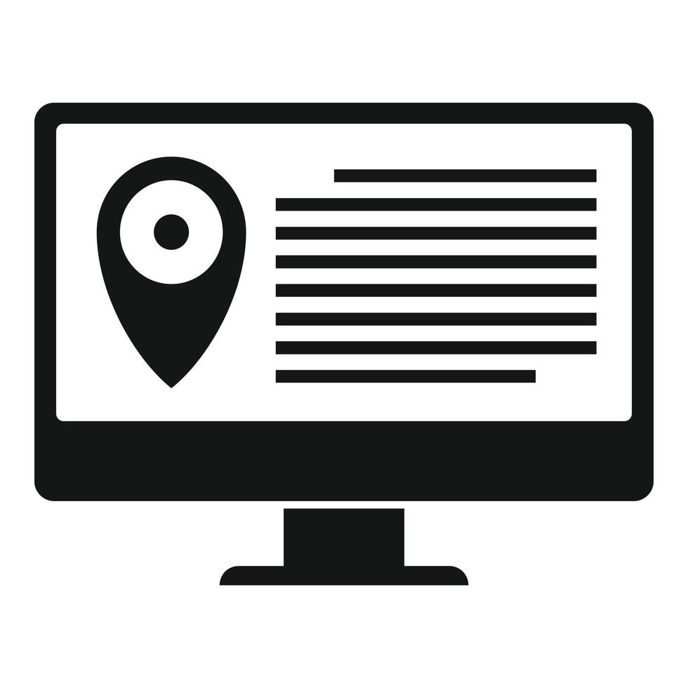 Online guide icon, simple style vector