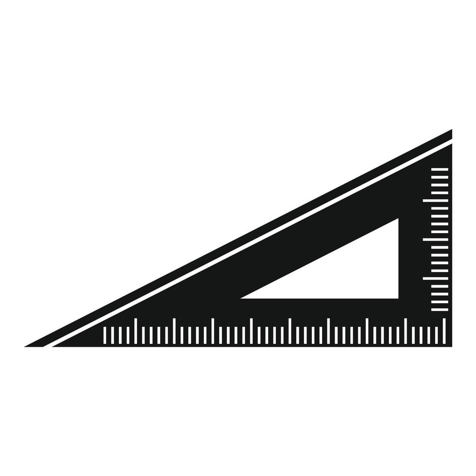 Angle ruler icon, simple style vector