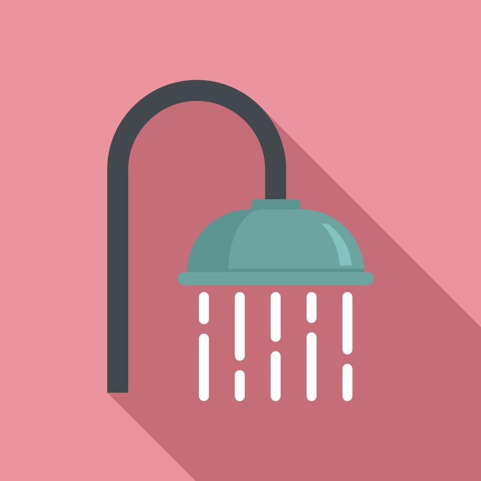 Room service shower icon, flat style vector