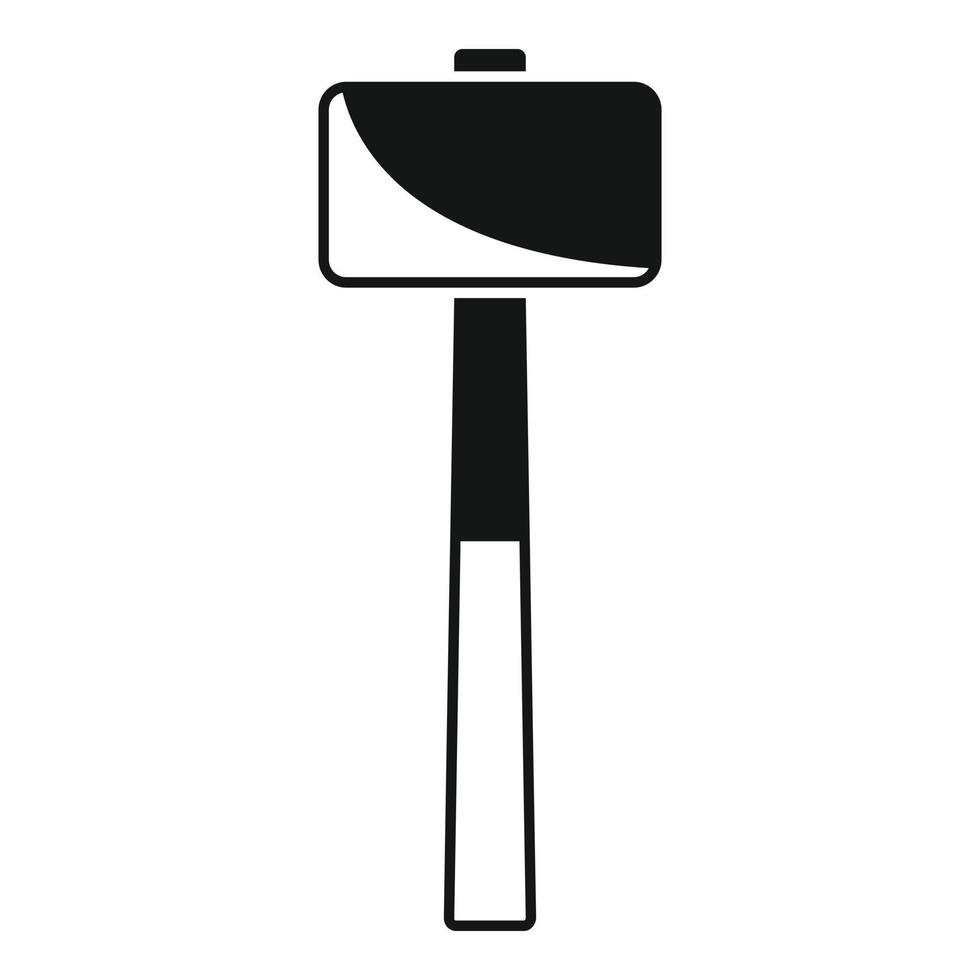 Sledge hammer icon, simple style vector