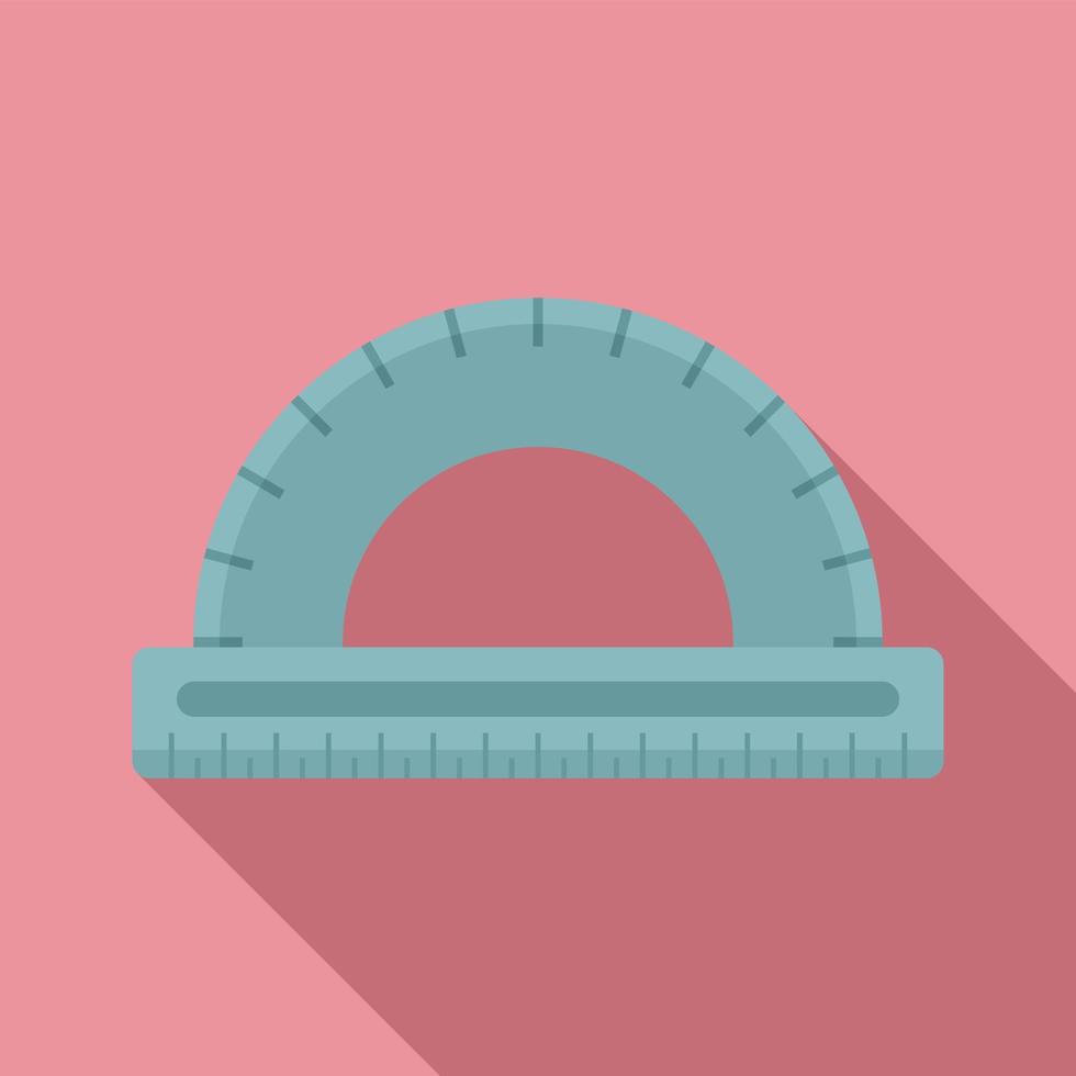Protractor icon, flat style 14528642 Vector Art at Vecteezy