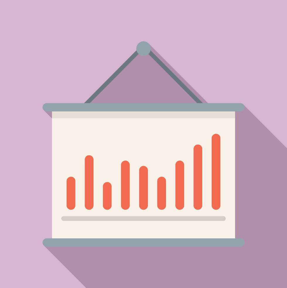 Product manager banner graph icon, flat style vector