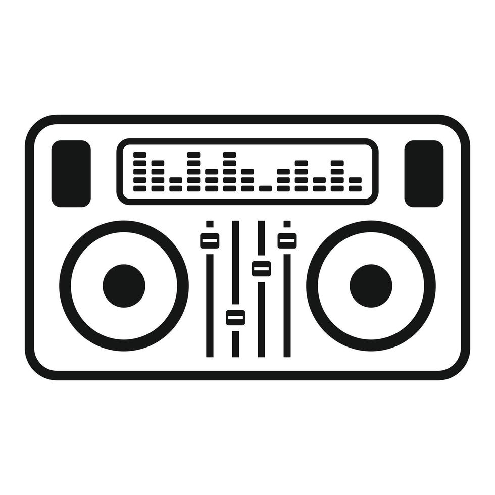 icono de cubierta de dj, estilo simple vector