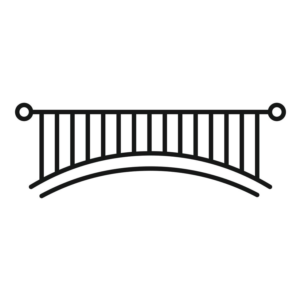 Park bridge icon, outline style vector