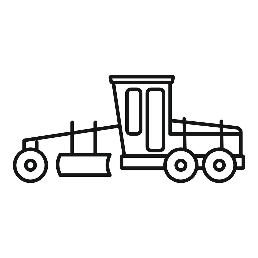 Grader machine heavy icon, outline style vector