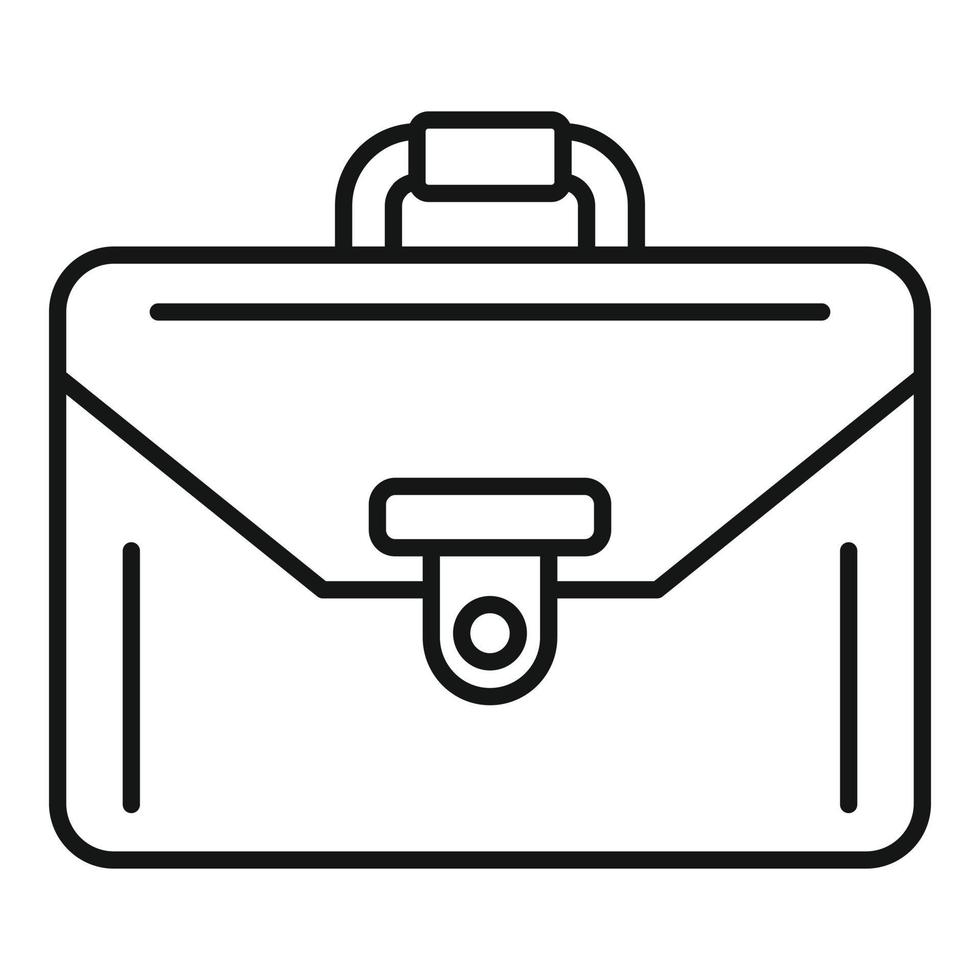 Product manager suitcase icon, outline style vector