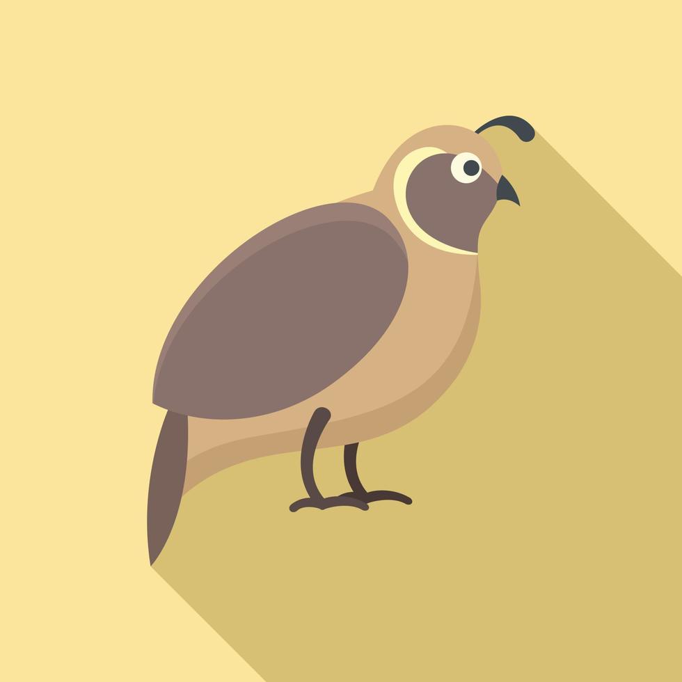 Quail icon, flat style vector