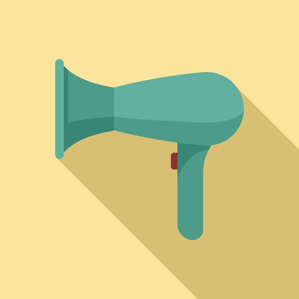 Professional hair dryer icon, flat style vector