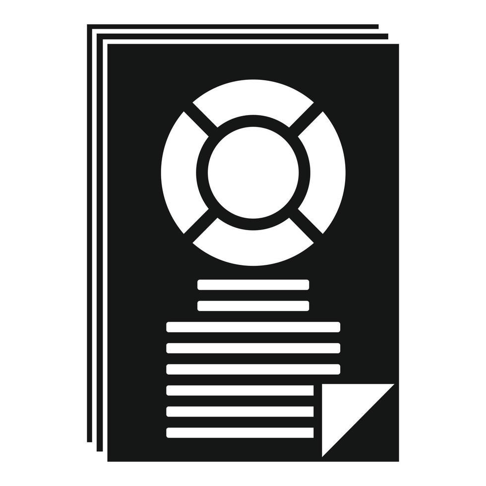 Sociology data paper icon, simple style vector