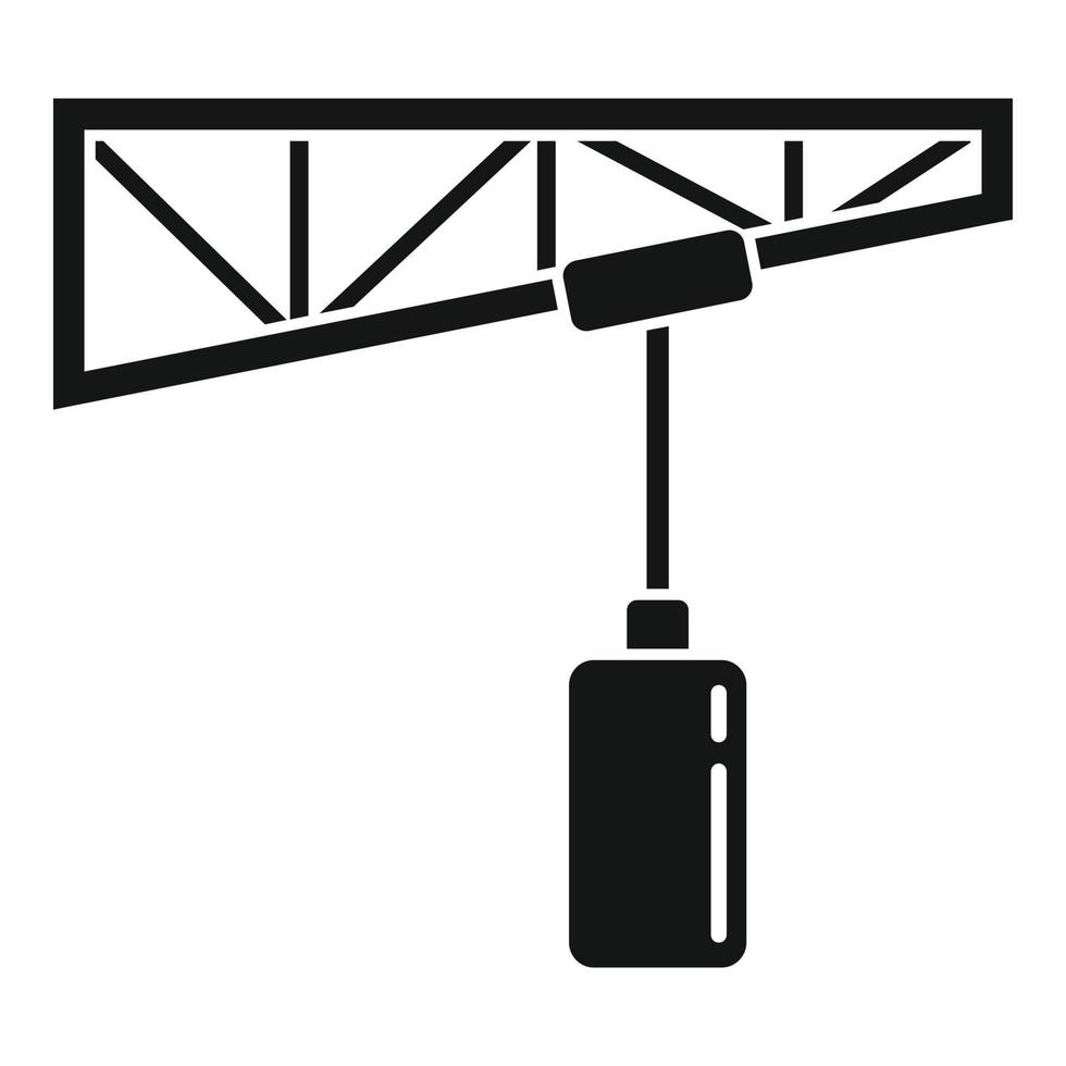 Demolition hand crane icon, simple style vector