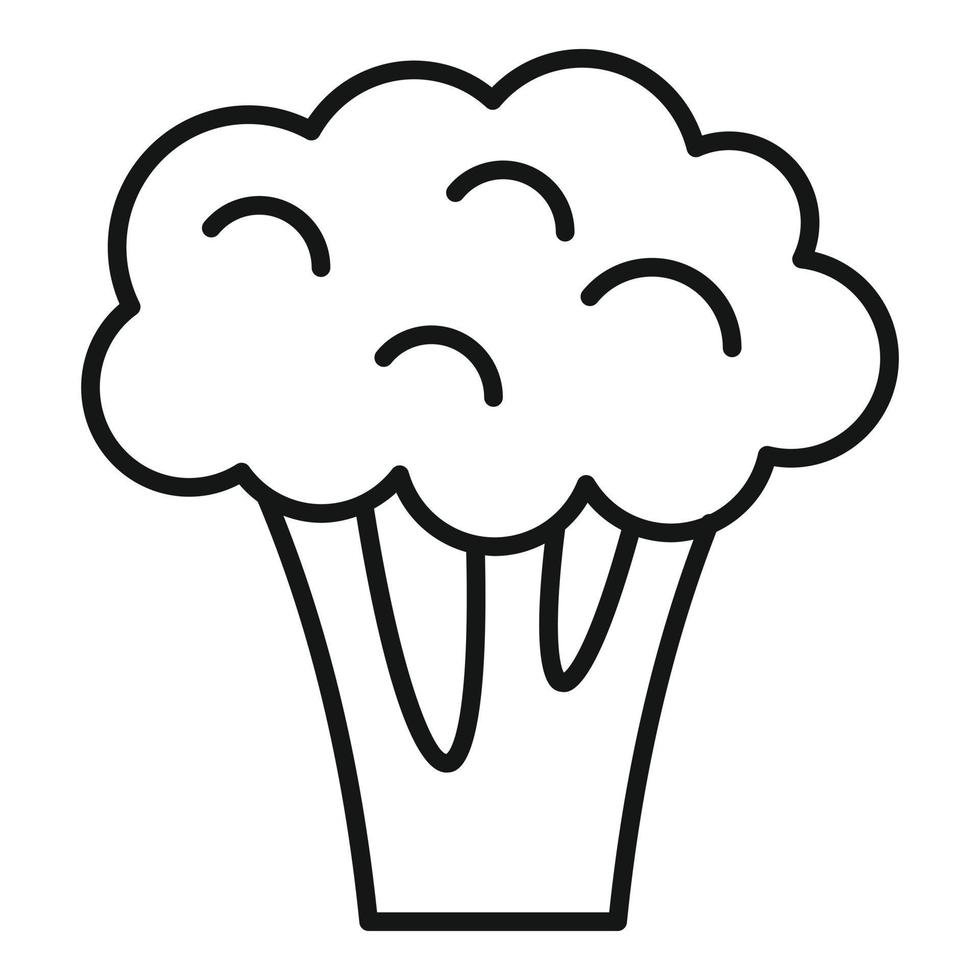 Garden broccoli icon, outline style vector
