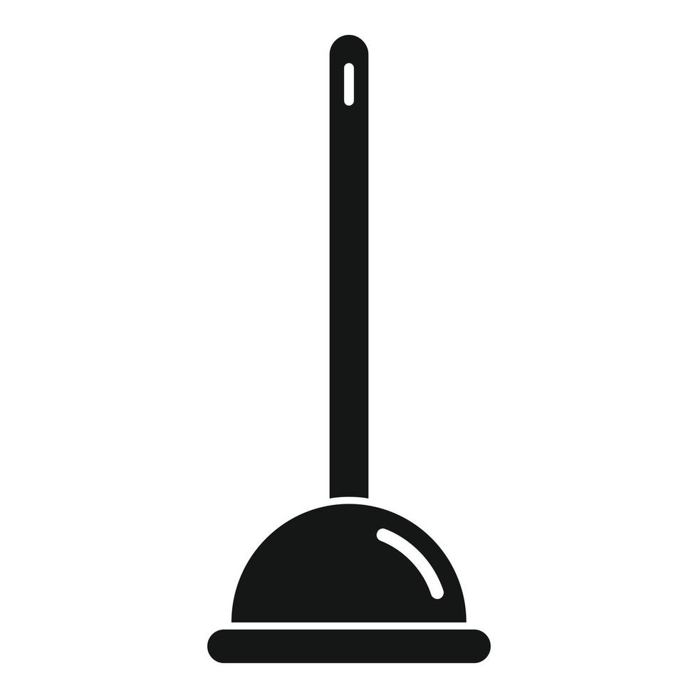 Cleaning toilet sucker icon, simple style vector