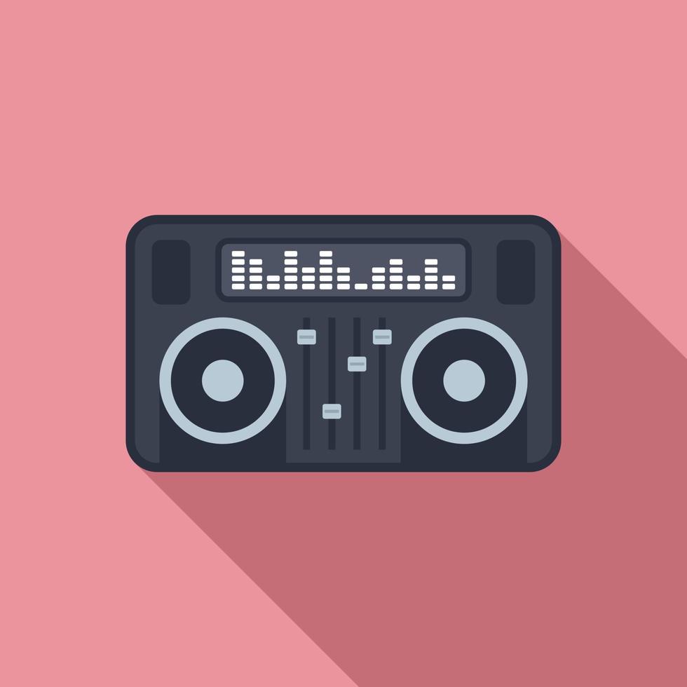 Dj deck icon, flat style vector