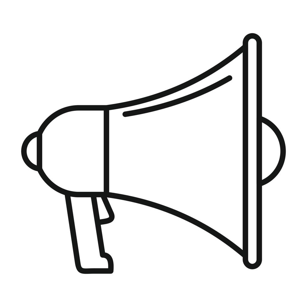 Speaker megaphone icon, outline style vector