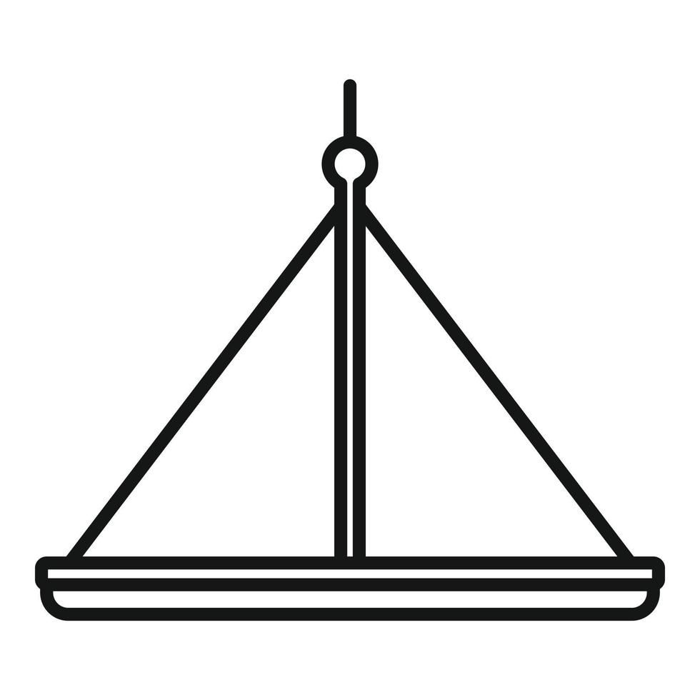 icono de plataforma escaladora industrial, estilo de contorno vector