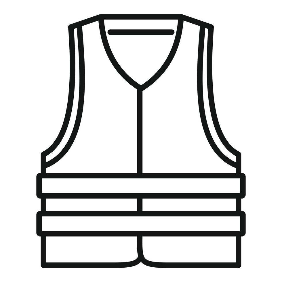 Industrial climber vest icon, outline style vector