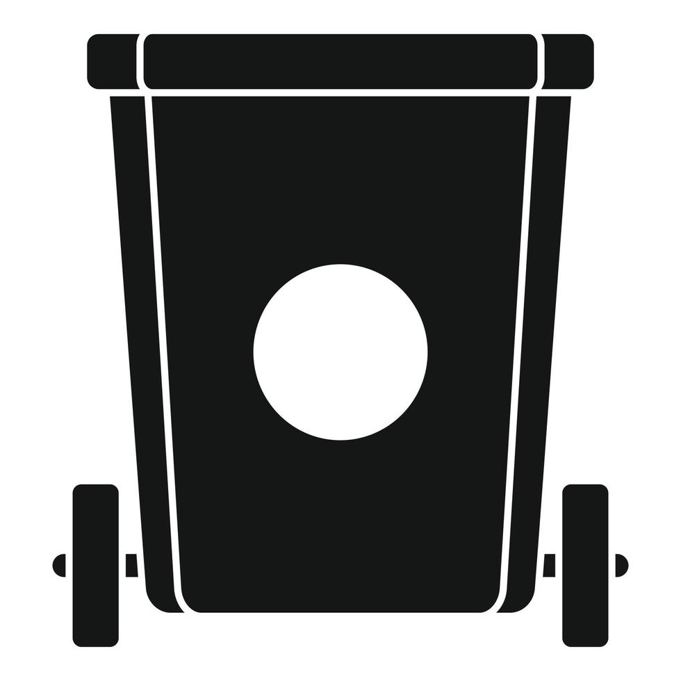 Room service garbage cart icon, simple style vector
