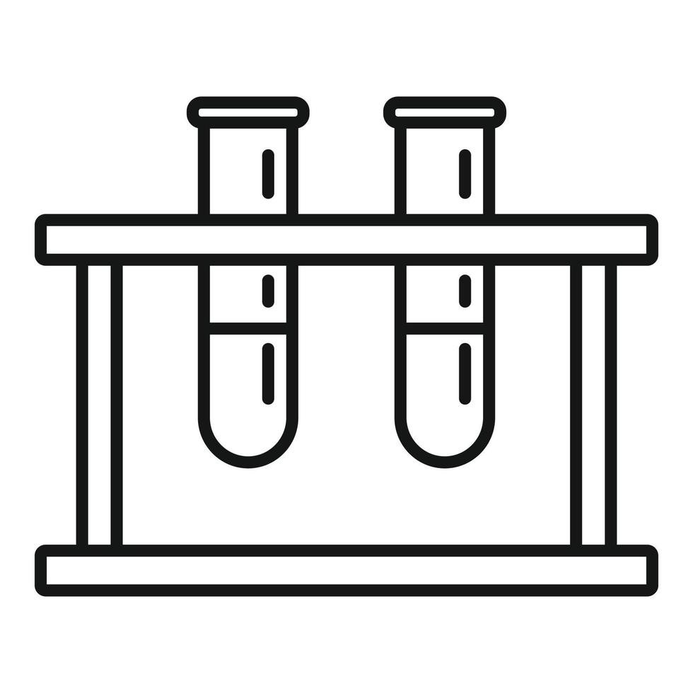 Test tubes stand icon, outline style vector