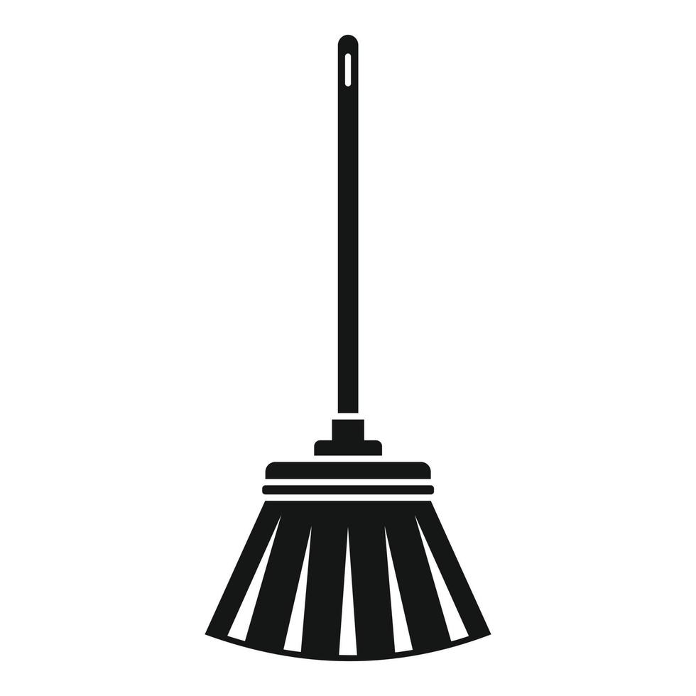 Cleaning brush mop icon, simple style vector