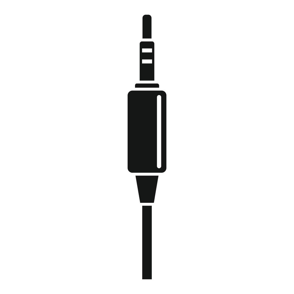 Audio plug icon, simple style vector