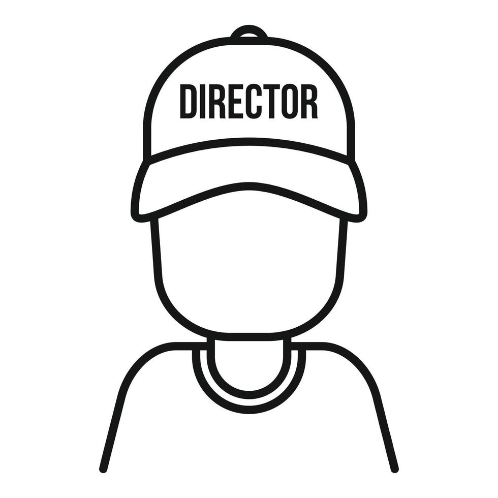 Stage director icon, outline style vector