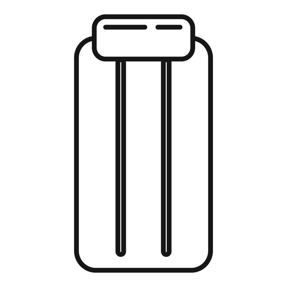 Pool inflatable mattress icon, outline style vector