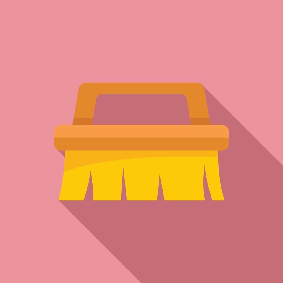 Cleaning brush icon, flat style vector