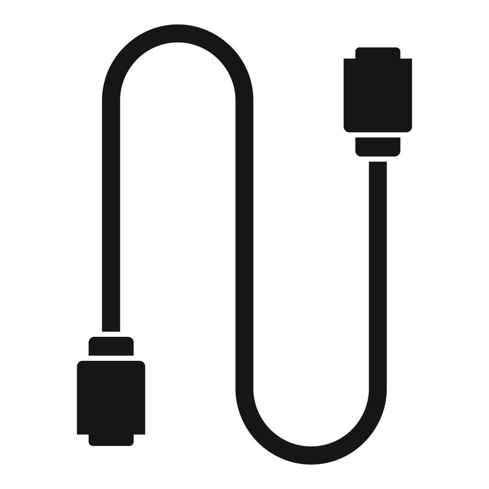 icono de cable de computadora, estilo simple vector