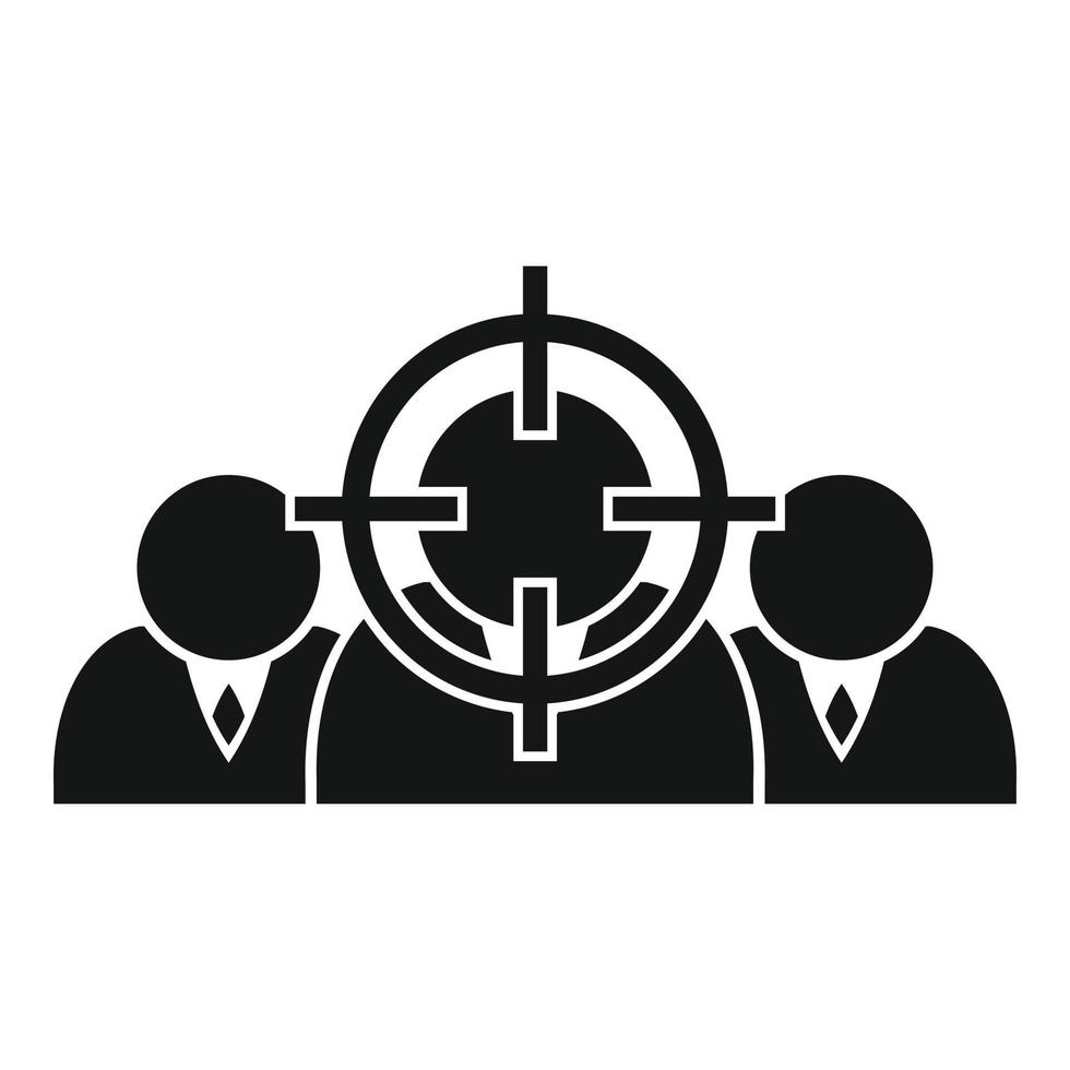 Workforce target icon, simple style vector