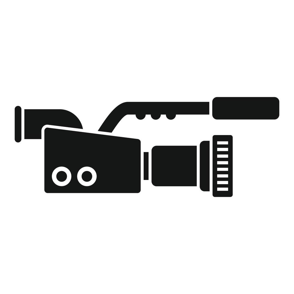 Video camera icon, simple style vector